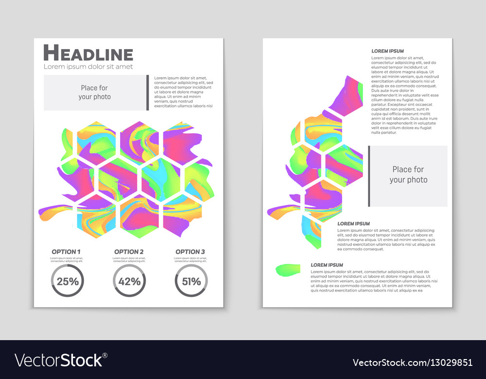 Abstract layout background set for art
