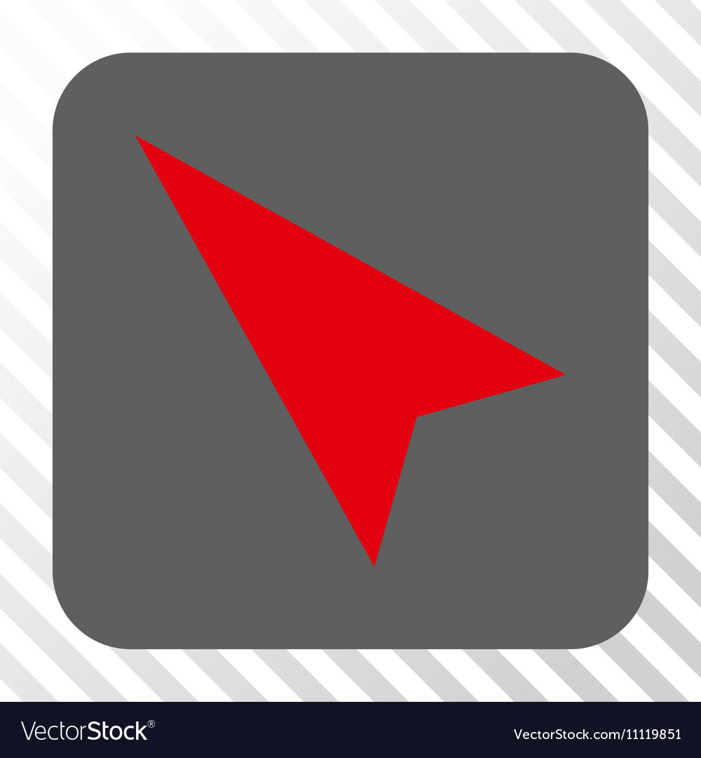 Arrowhead left-up rounded square button