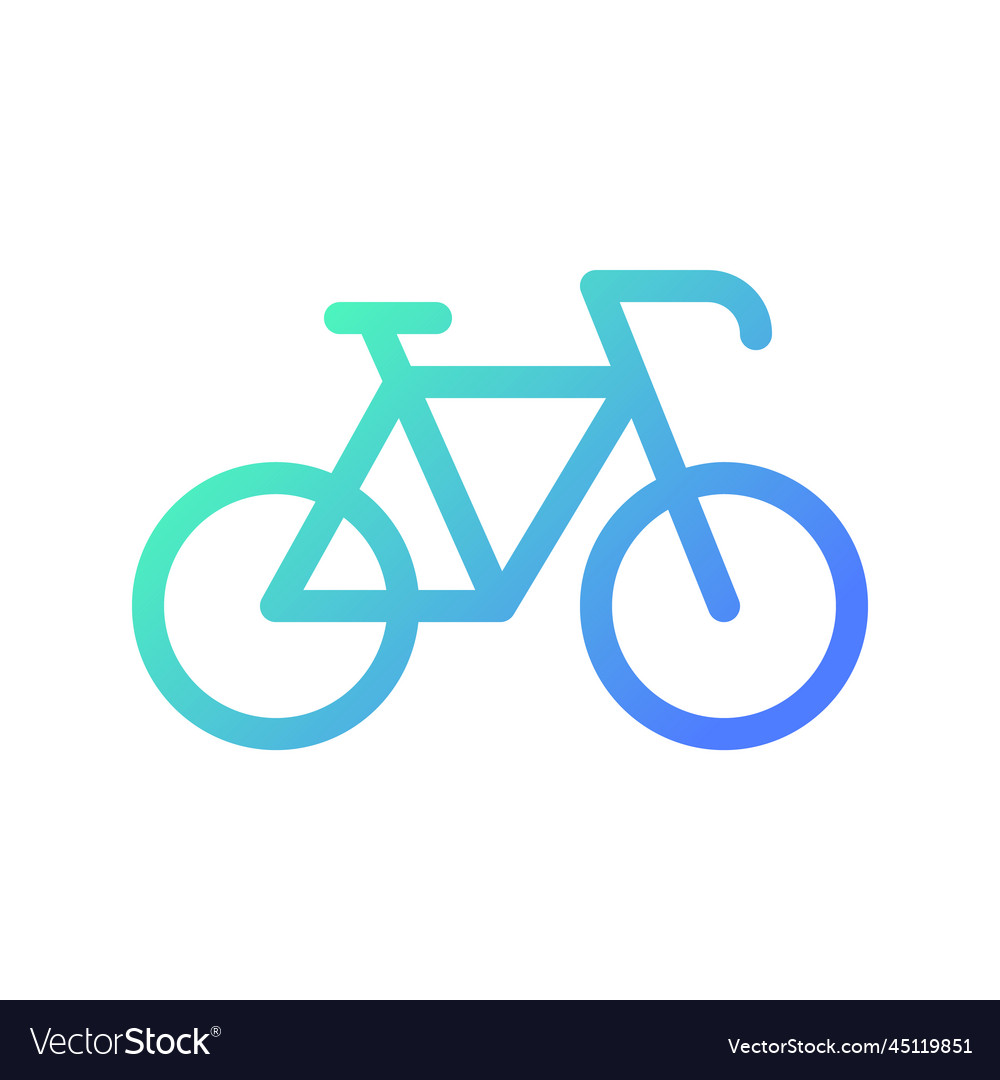 Bicycle pixel perfect gradient linear ui icon vector image Bicycle pixel perfect gradient linear ui icon