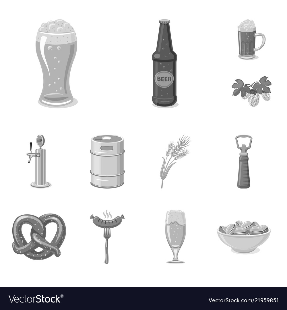 Design of pub and bar icon set vector image Design of pub and bar icon set