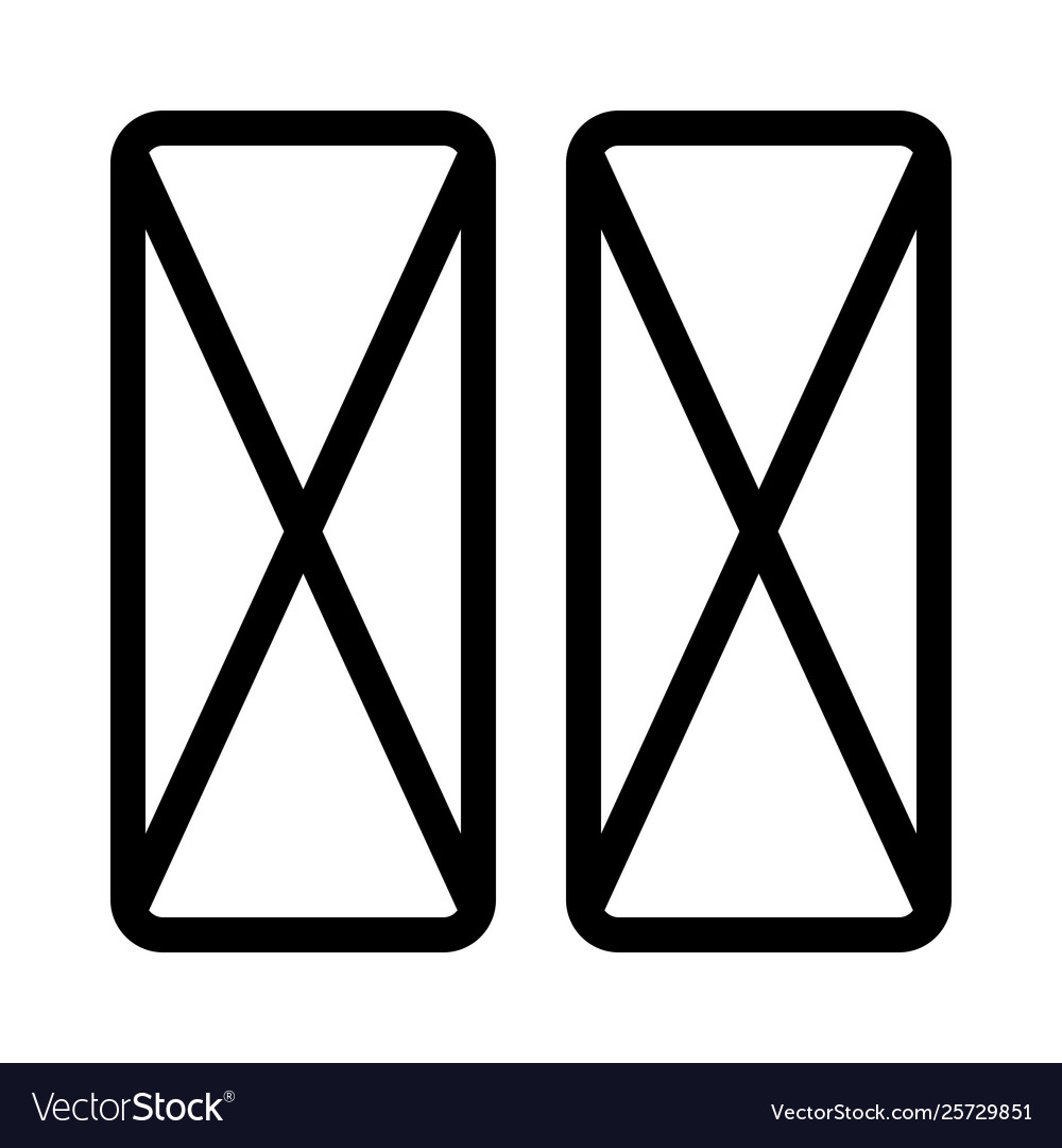 Double cross wire frame template design layout Vector Image