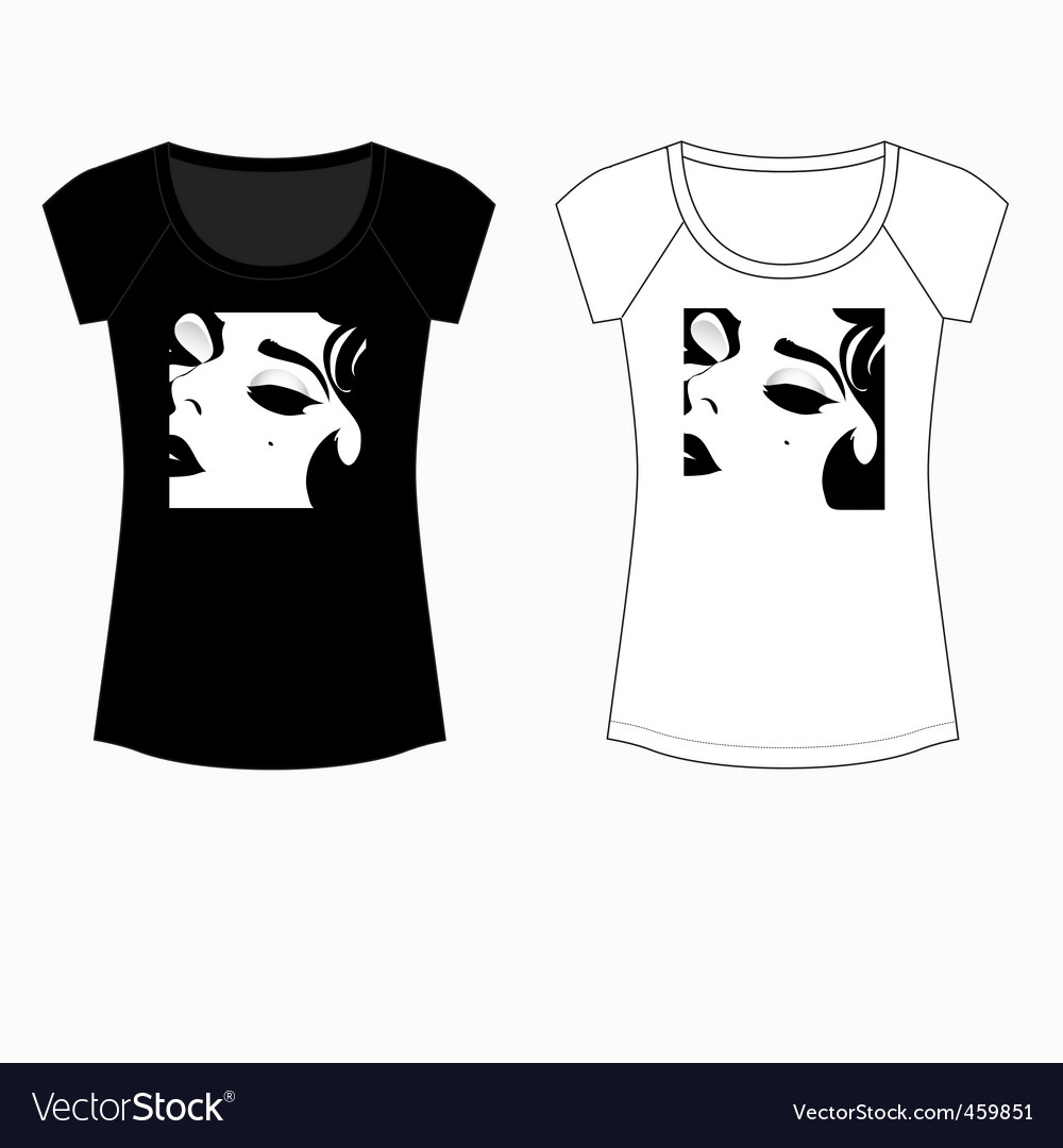 Noir pretty lady t shirt