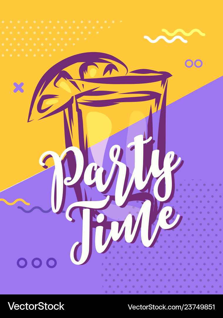 Party Time With Cool Design Stock Royalty Free Vector Image