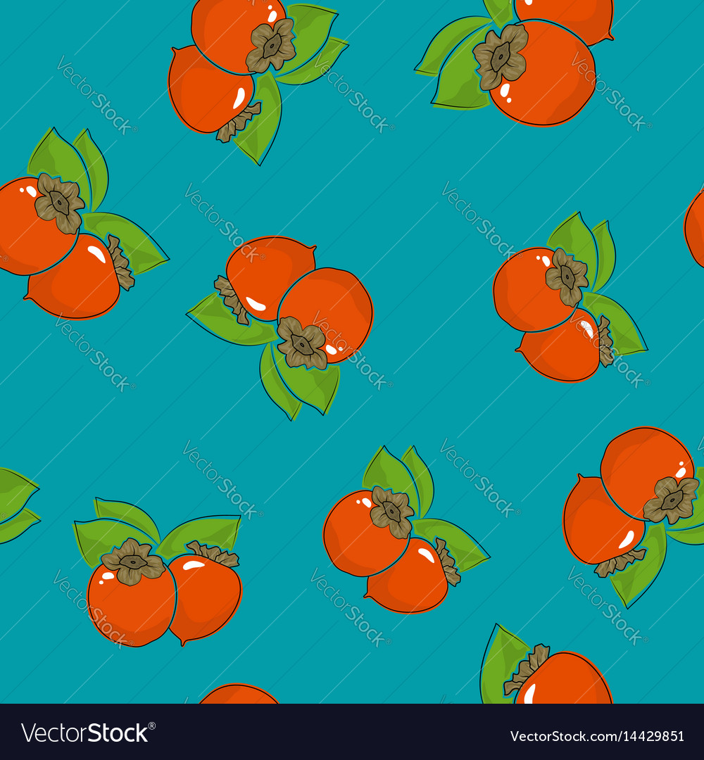 Persimmon Pattern - Azure