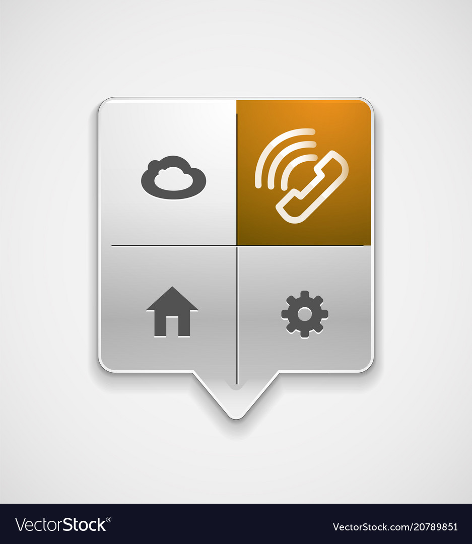 Phone support web button vector image Phone support web button