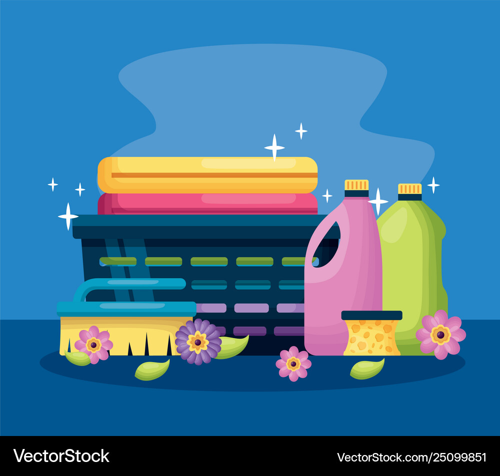 Spring cleaning tools Royalty Free Vector Image
