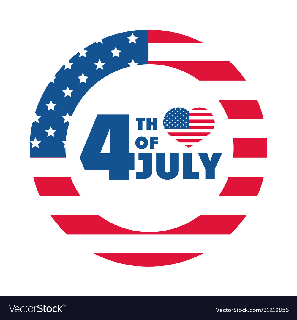 4th july independence day american flag heart