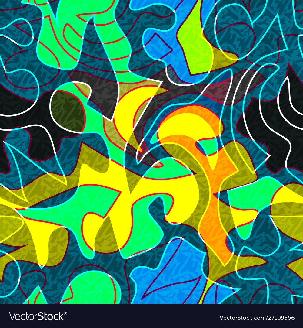 Abstract color pattern in graffiti style quality
