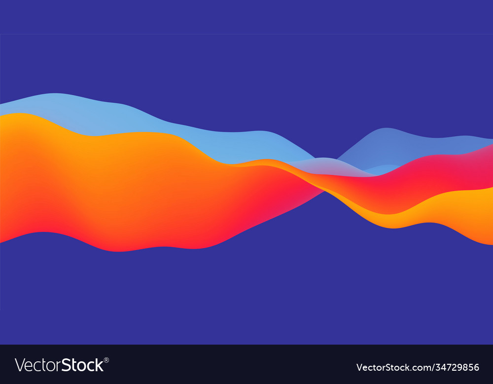Abstract wavy background with modern gradient vector image Abstract wavy background with modern gradient