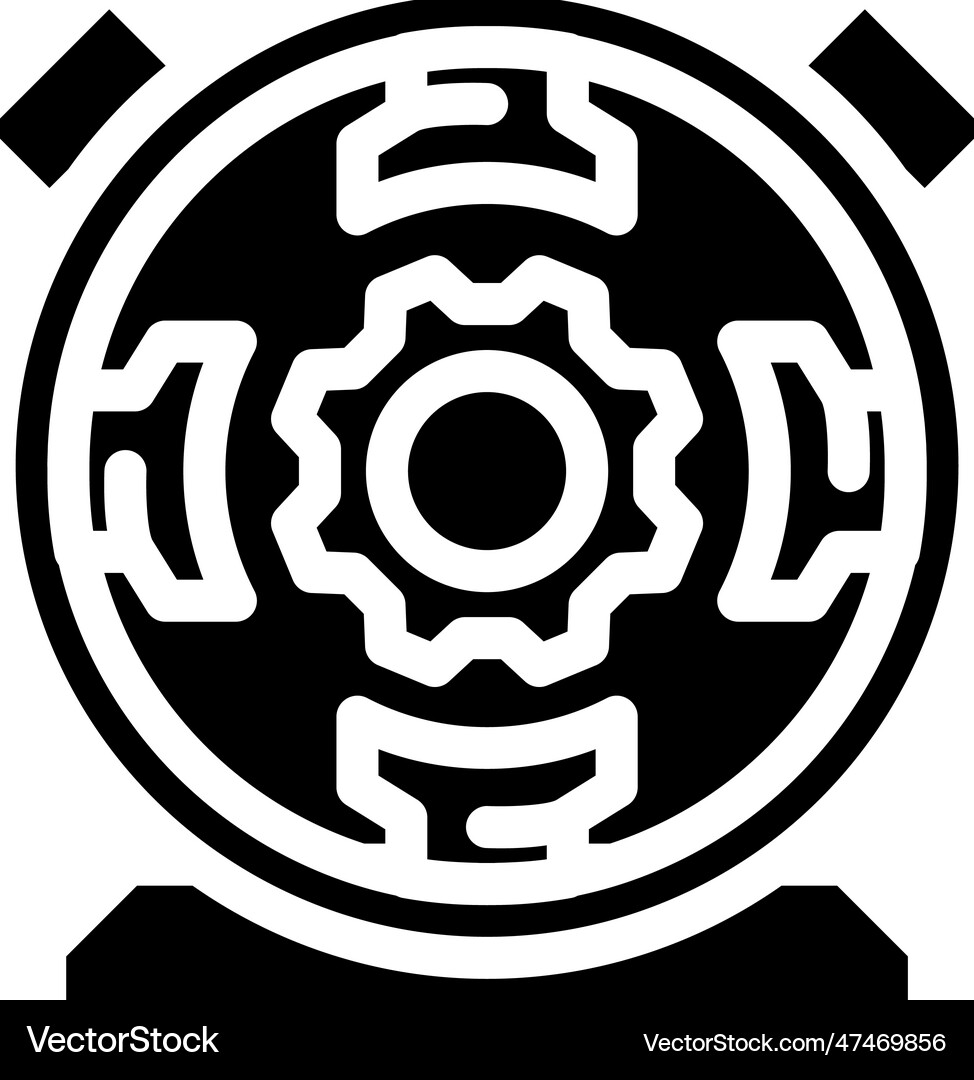 Dc generator electrical engineer glyph icon Vector Image