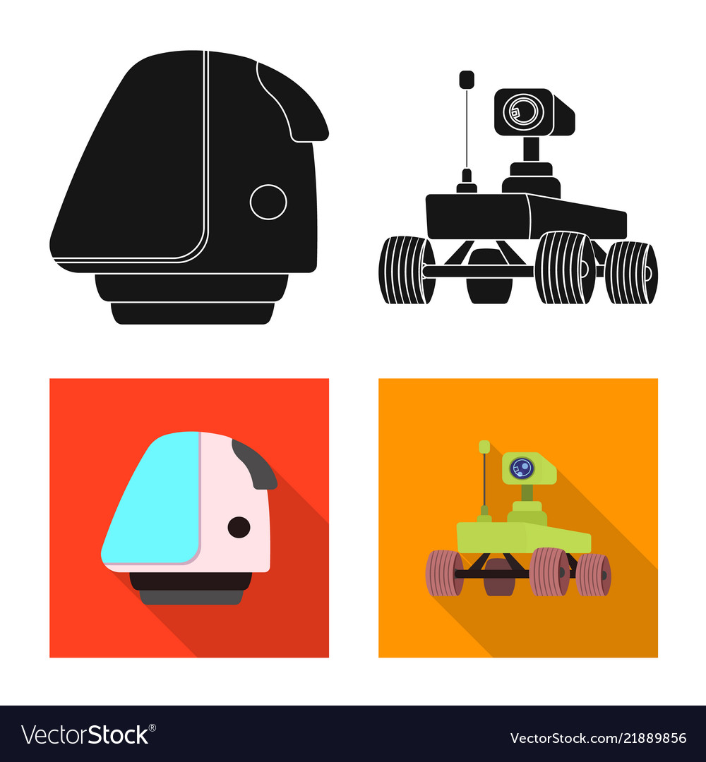 Design of mars and space icon collection