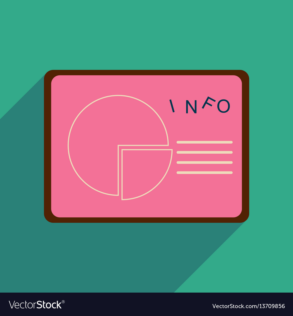 Flat web icon with long shadow presentation