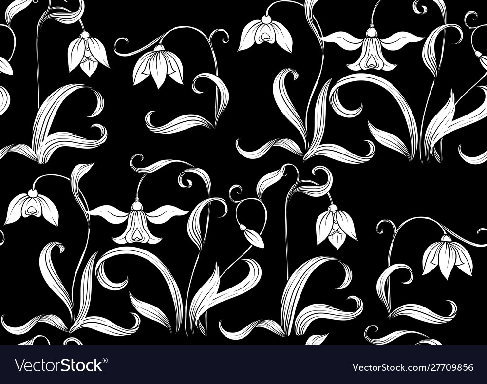 Galanthus schneebedeckte Nivalis nahtloses Muster