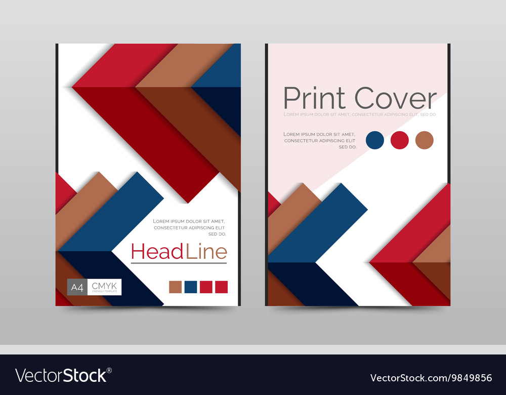 Geometric brochure front page Royalty Free Vector Image