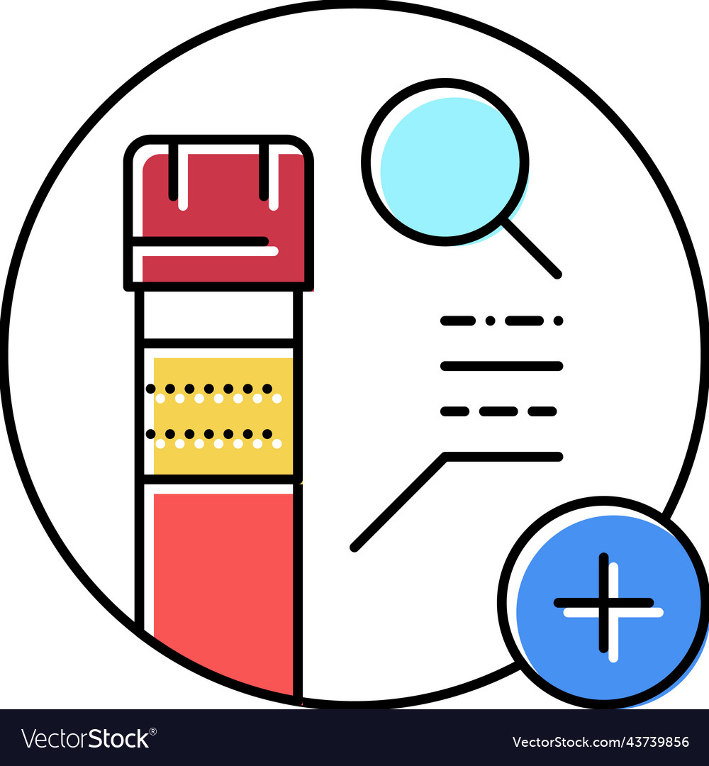 Lipid panel health check color icon