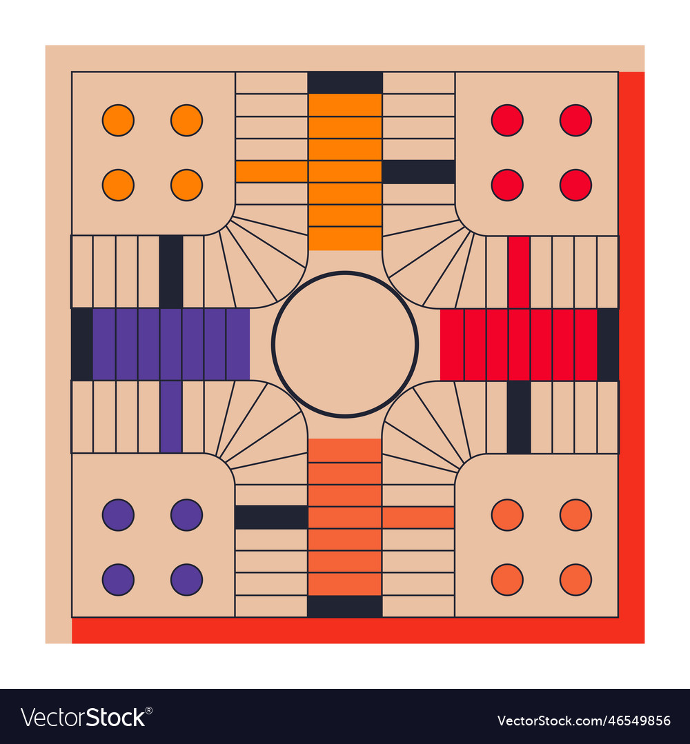 Ludo board modelo vetor imprimível