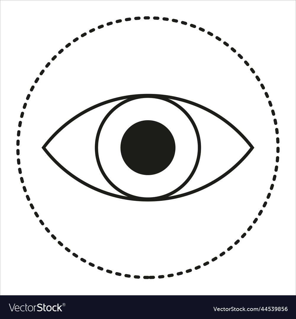 Mystical element eye in a circle for esoteric