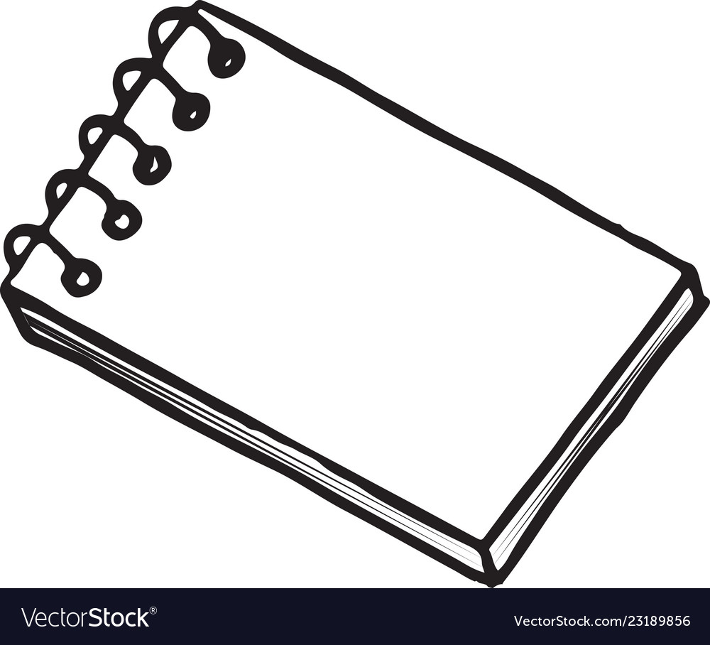 Notebook notepad doodle engraving sketch style