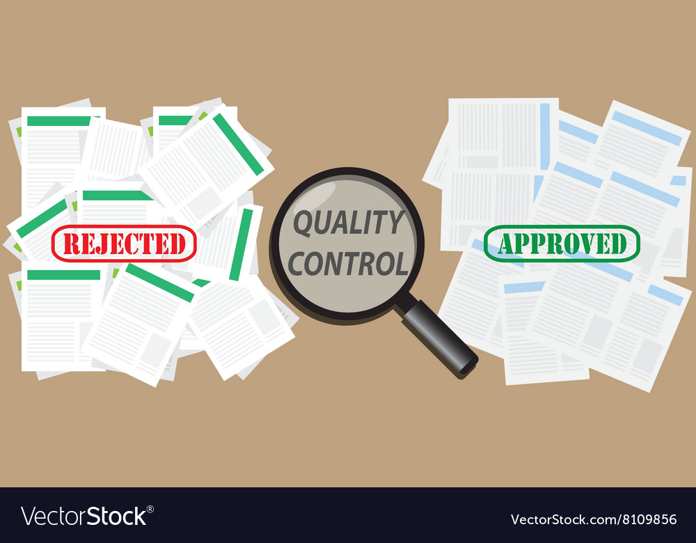 Quality control check document with approved