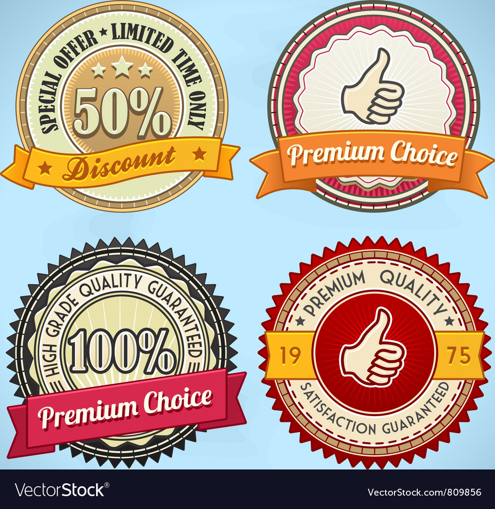 Retro Badges Royalty Free Vector Image - VectorStock