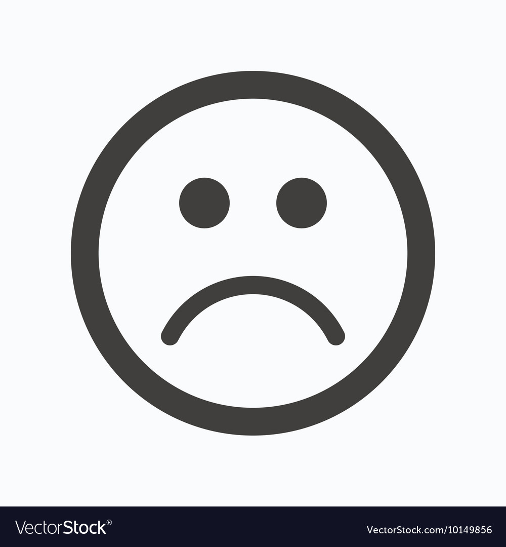 Sad smiley icon Bad feedback sign Royalty Free Vector Image