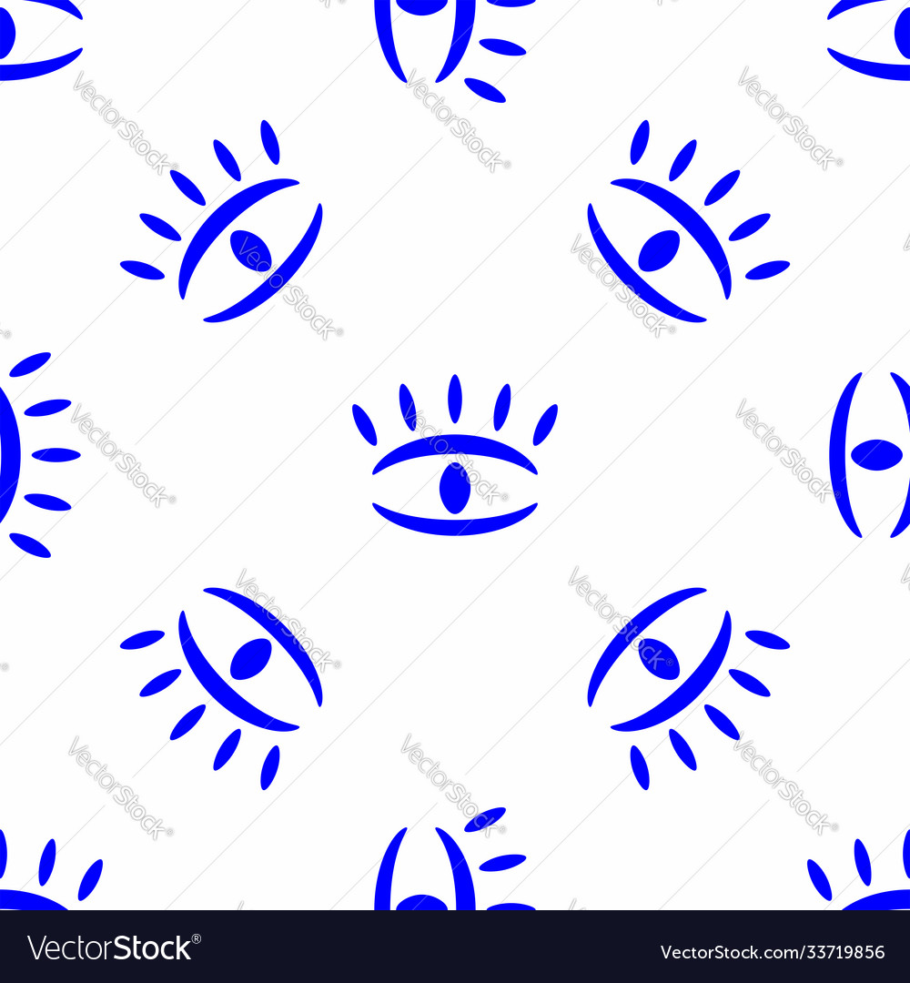 Simple seamless pattern print with repeating eye vector image Simple seamless pattern print with repeating eye