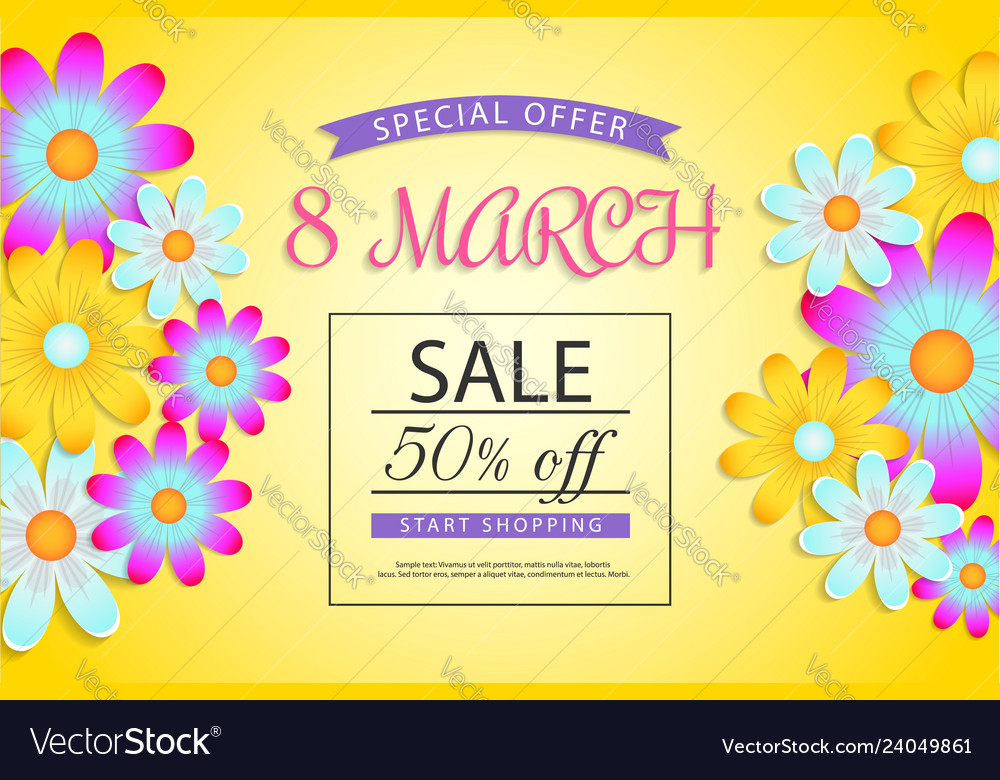 8 march banner Royalty Free Vector Image - VectorStock