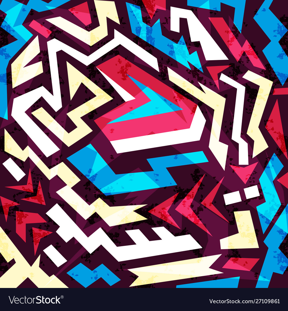 Abstract color pattern in graffiti style quality vector image Abstract color pattern in graffiti style quality