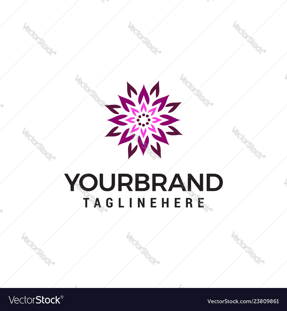 Abstract lotus logo design concept template