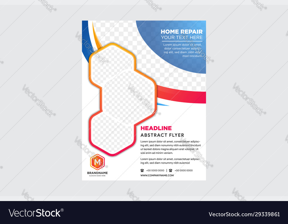 Abstract technology cover with hexagon elements Vector Image Abstract technology cover with hexagon elements