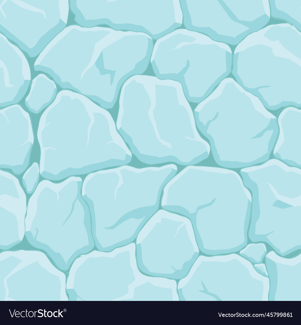 Cartoon game texture ice surface seamless pattern