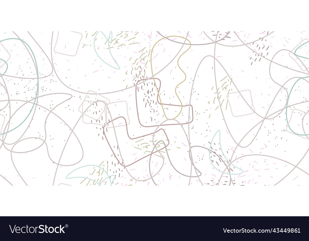 Chaotic simple seamless pattern textile one line vector image Chaotic simple seamless pattern textile one line