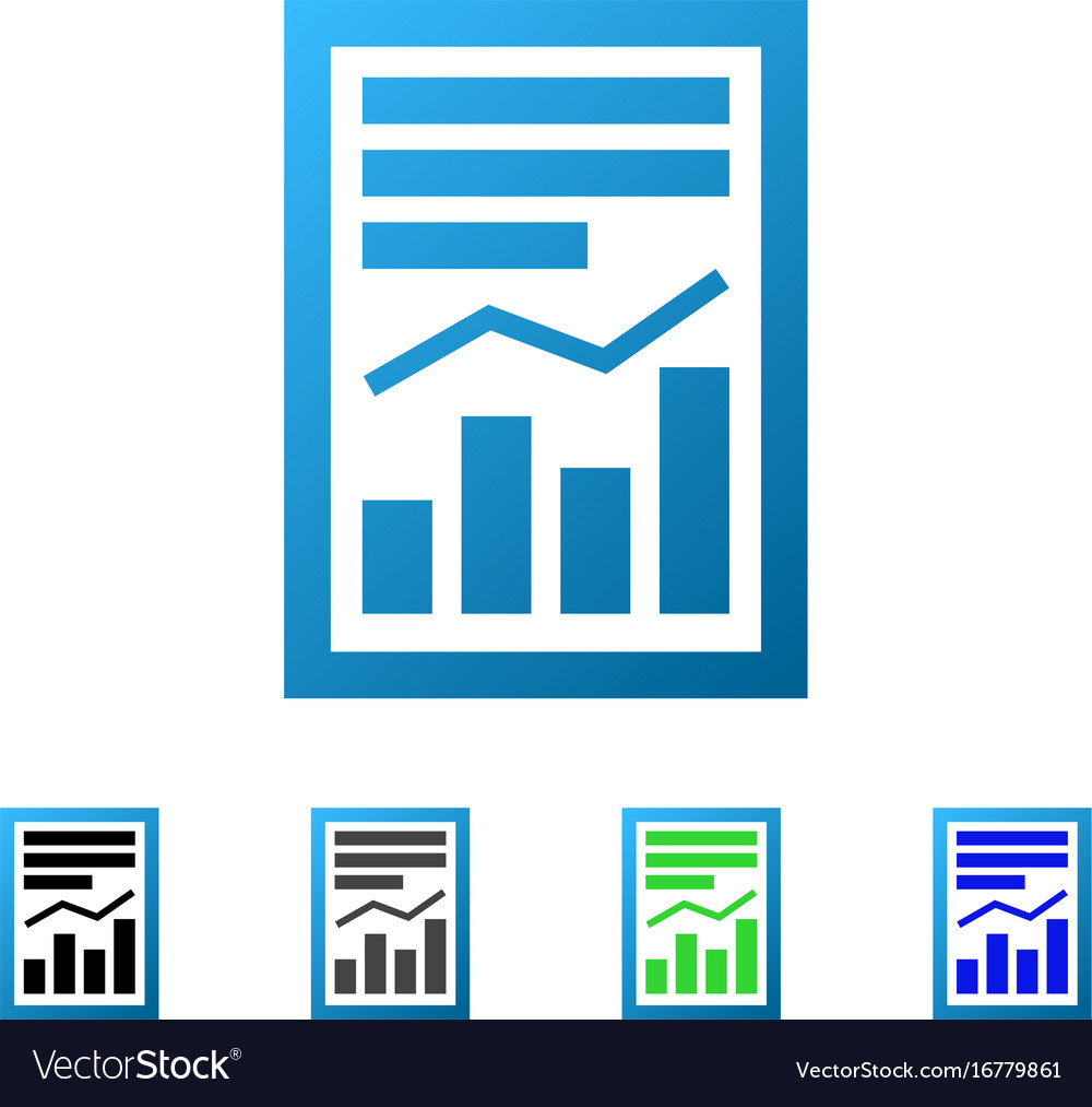 Chart report page flat gradient icon