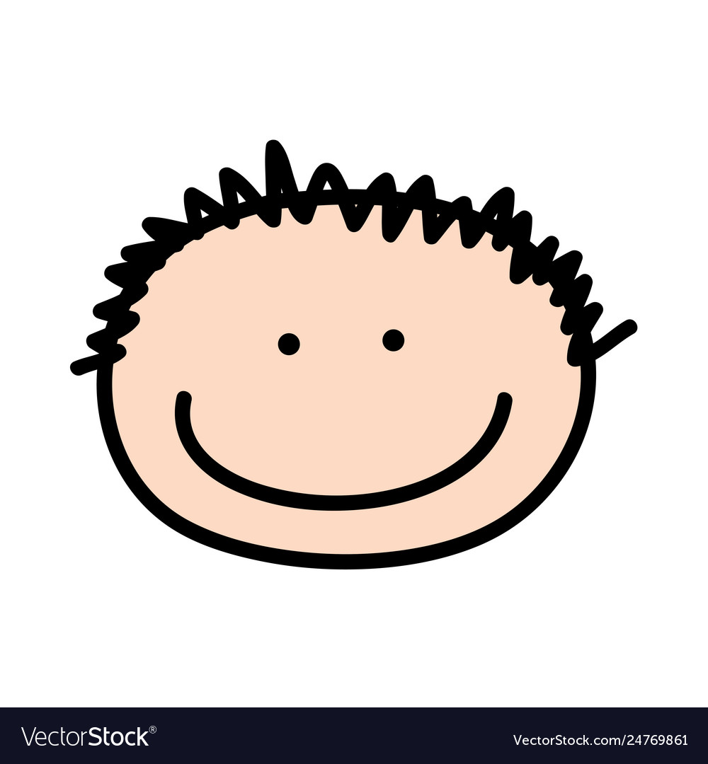 Cute kid drawing isolated icon Royalty Free Vector Image