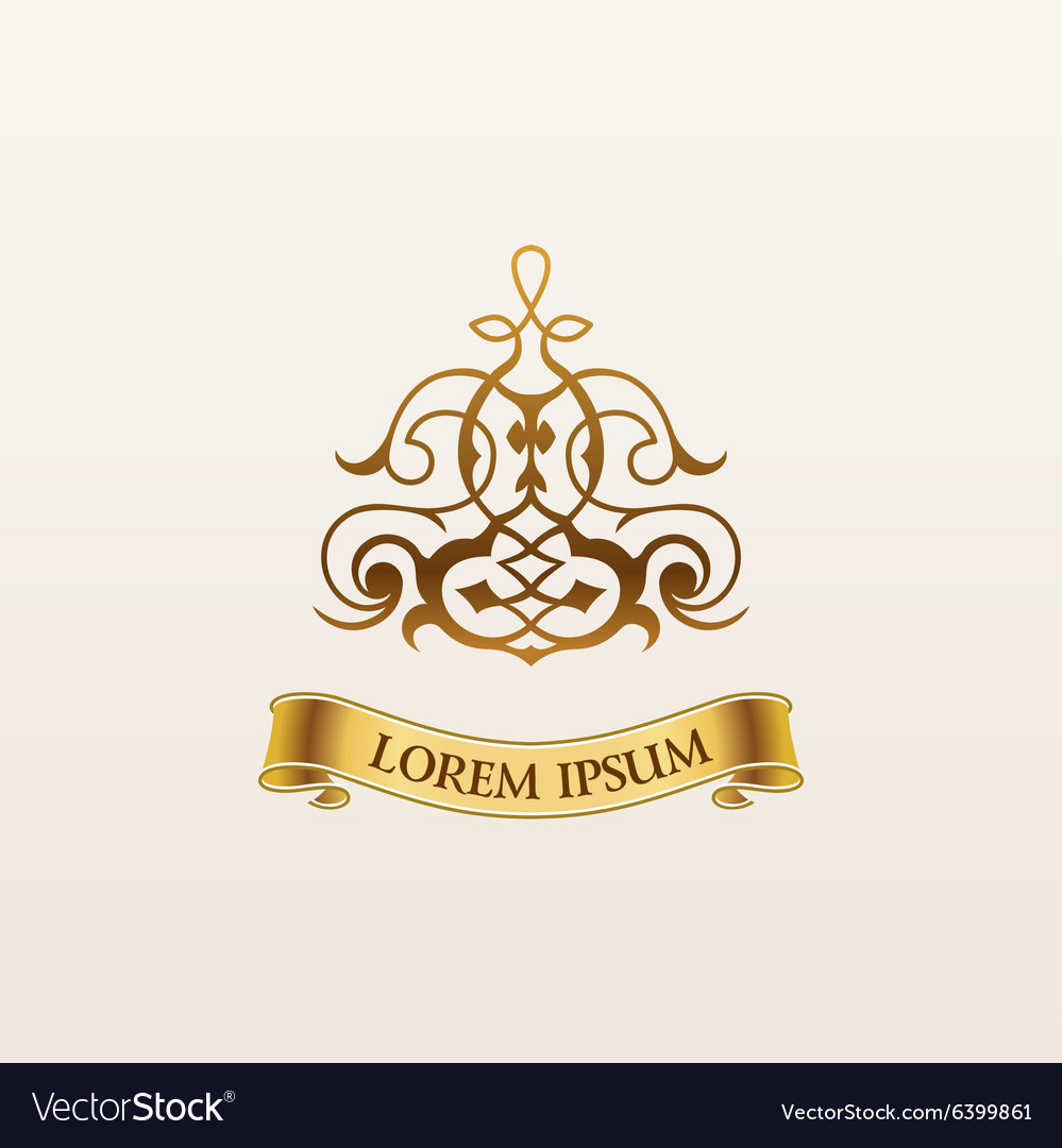 Elegante Goldband Emblem