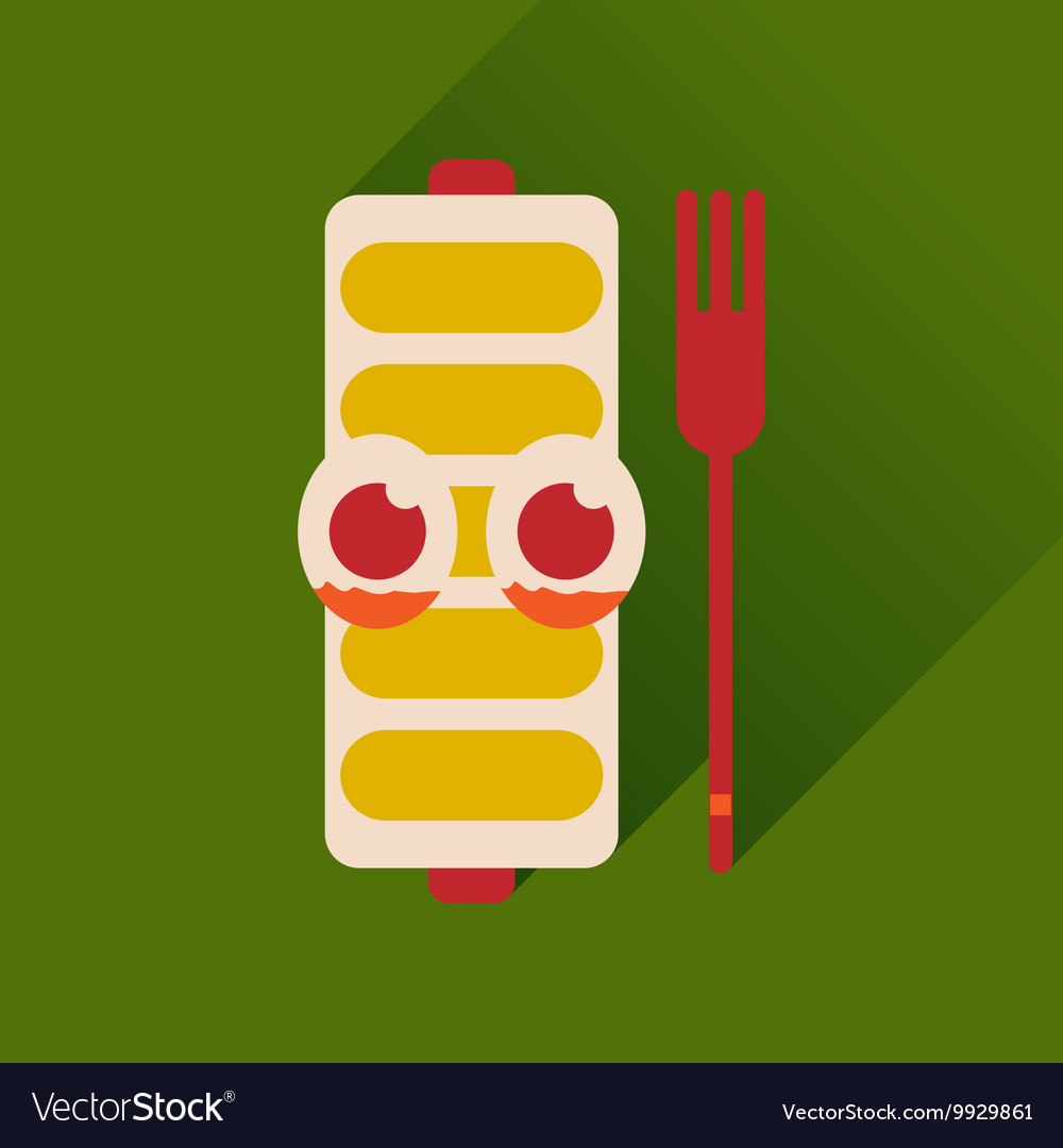Flat web icon with long shadow mobile battery