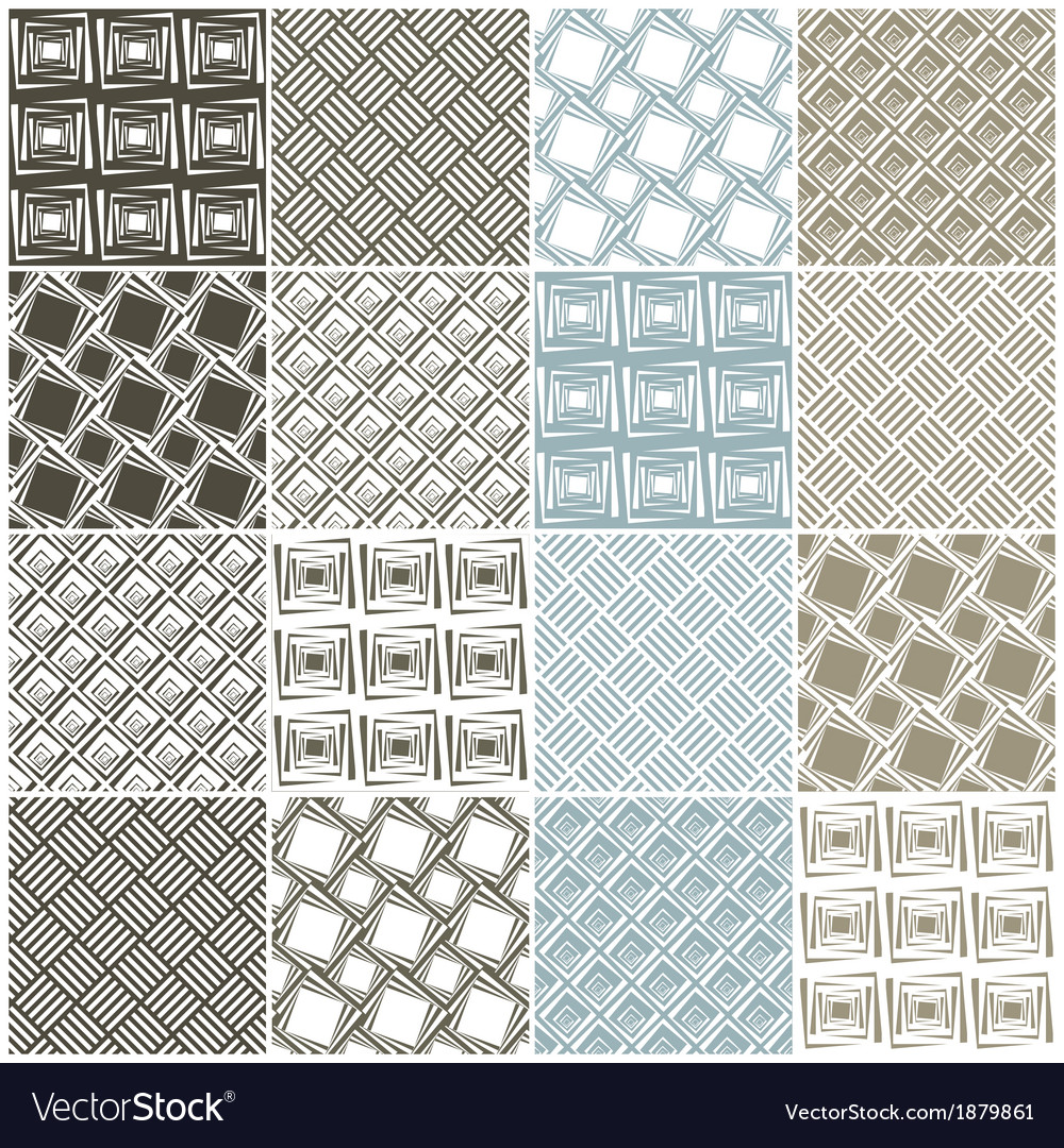 Geometric seamless patterns with squares