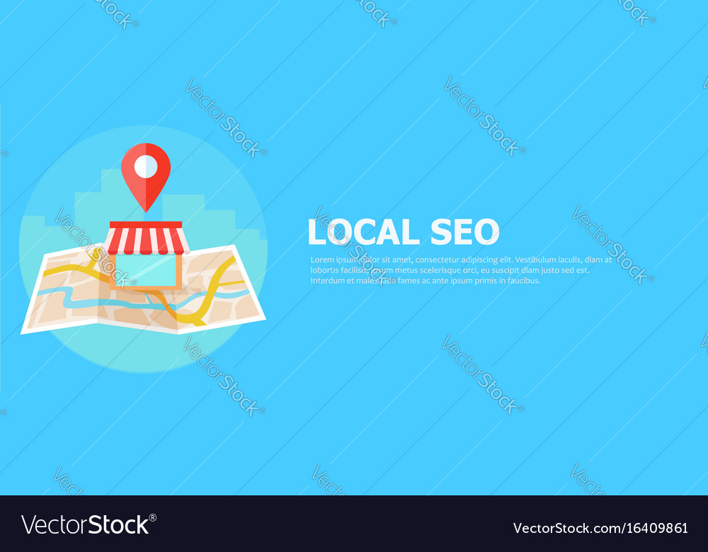 Local SEO Marketing Banner - Shop & Map