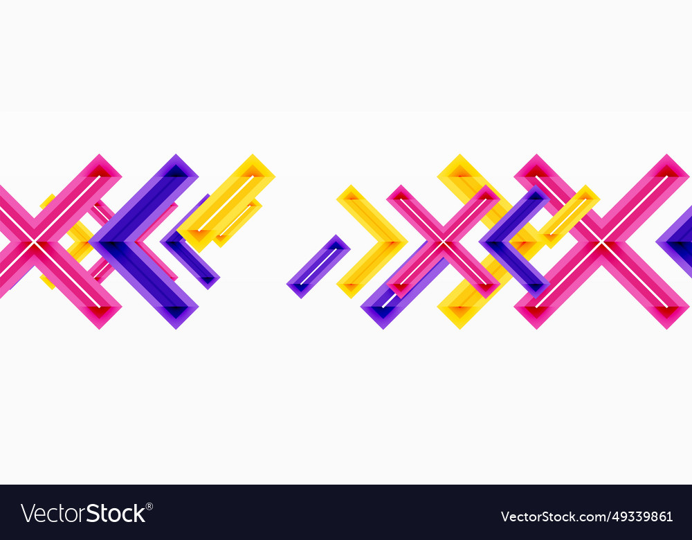 Minimal geometric background cross line design vector image Minimal geometric background cross line design