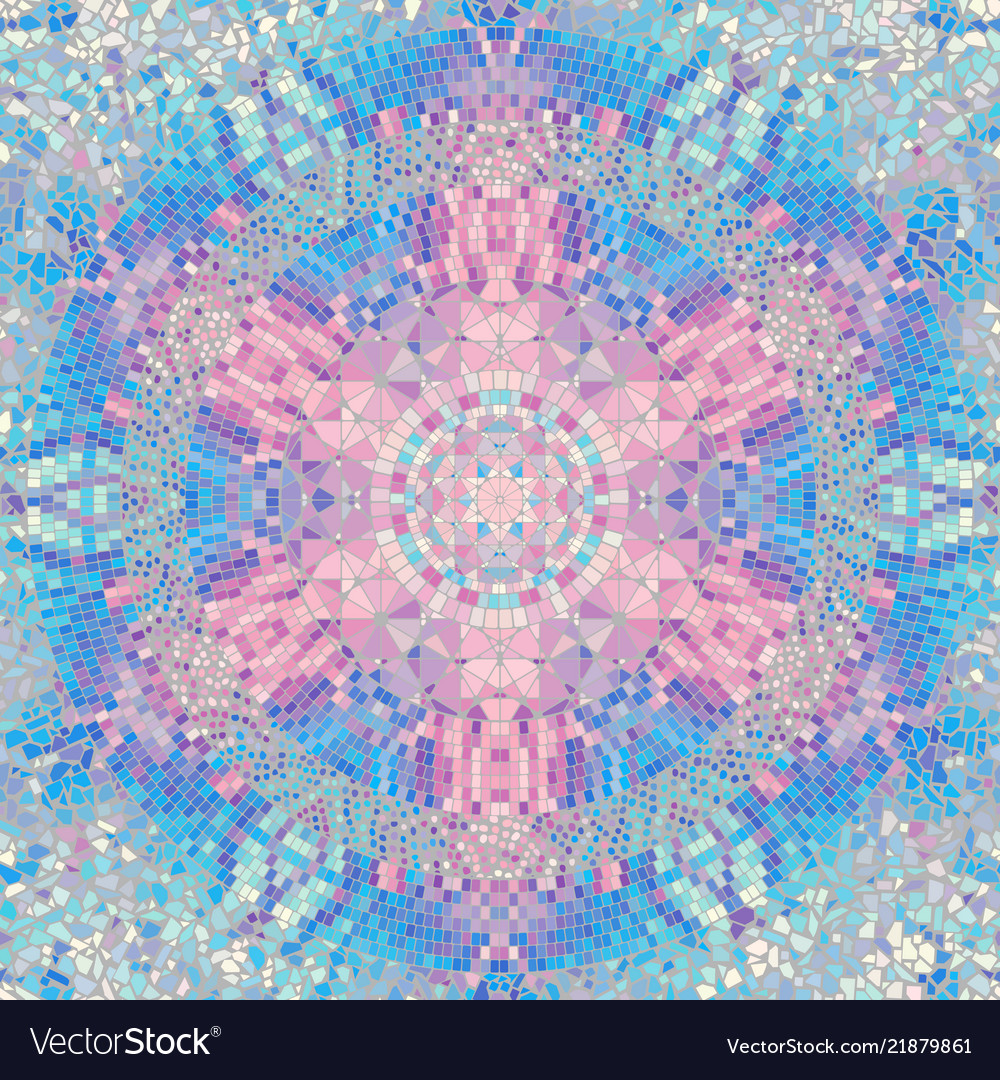 Mosaic art pattern image vector image Mosaic art pattern image