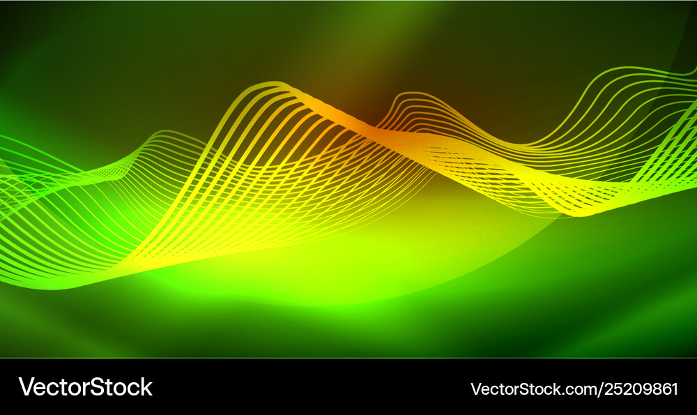 Neon wave background Royalty Free Vector Image
