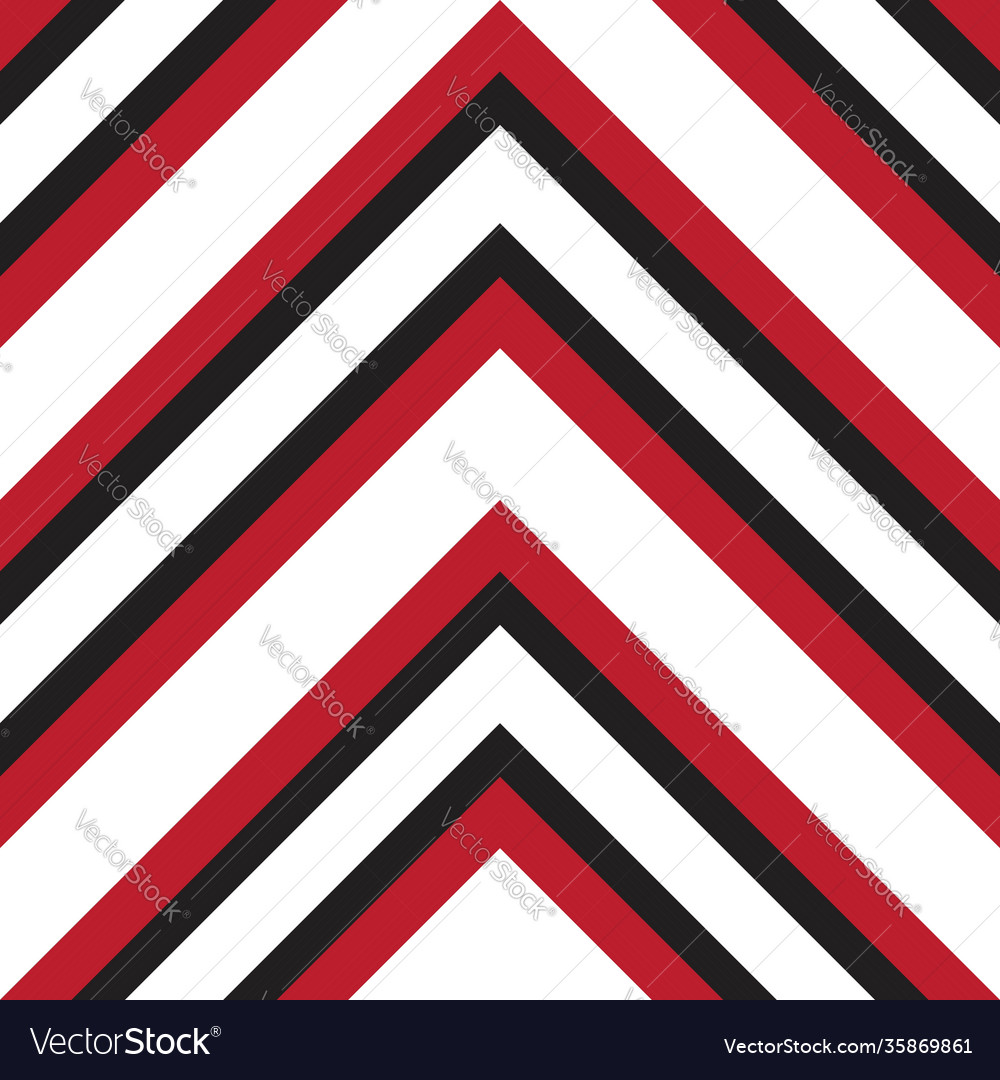 Red chevron diagonal stripes seamless pattern Vector Image