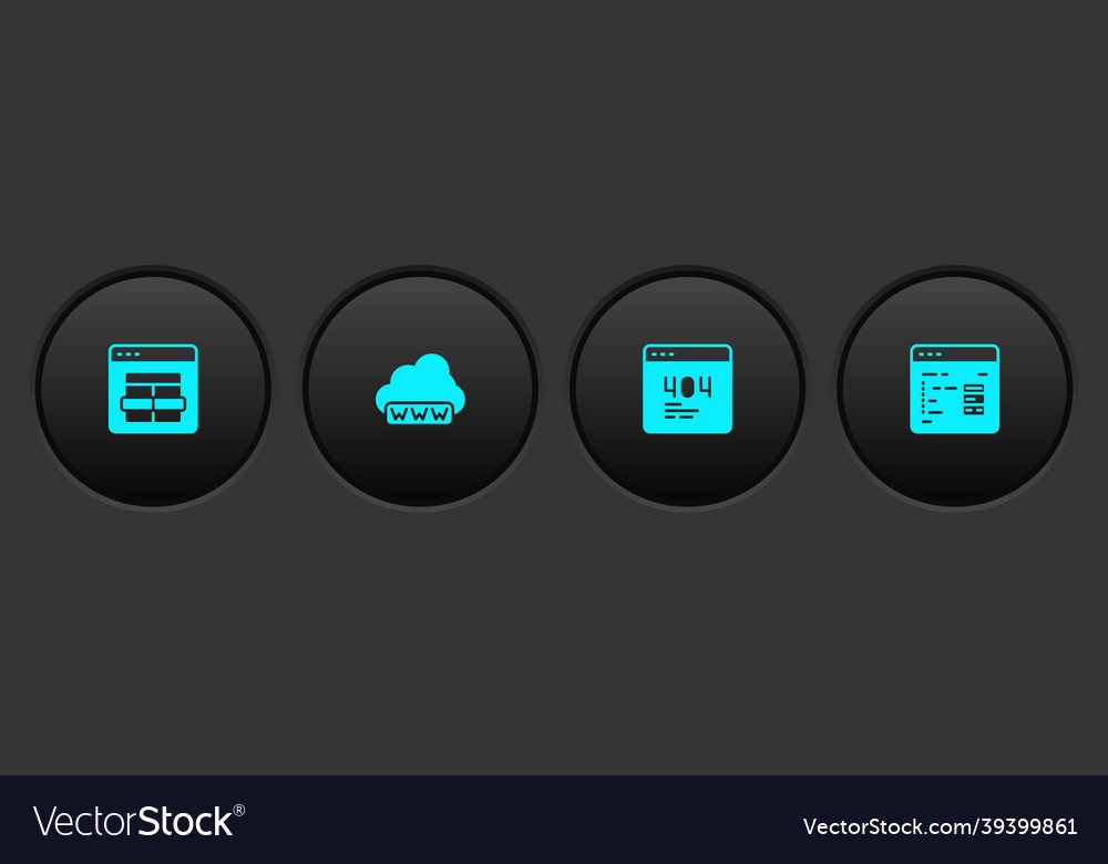 Set mysql code web development page with a 404 vector image Set mysql code web development page with a 404