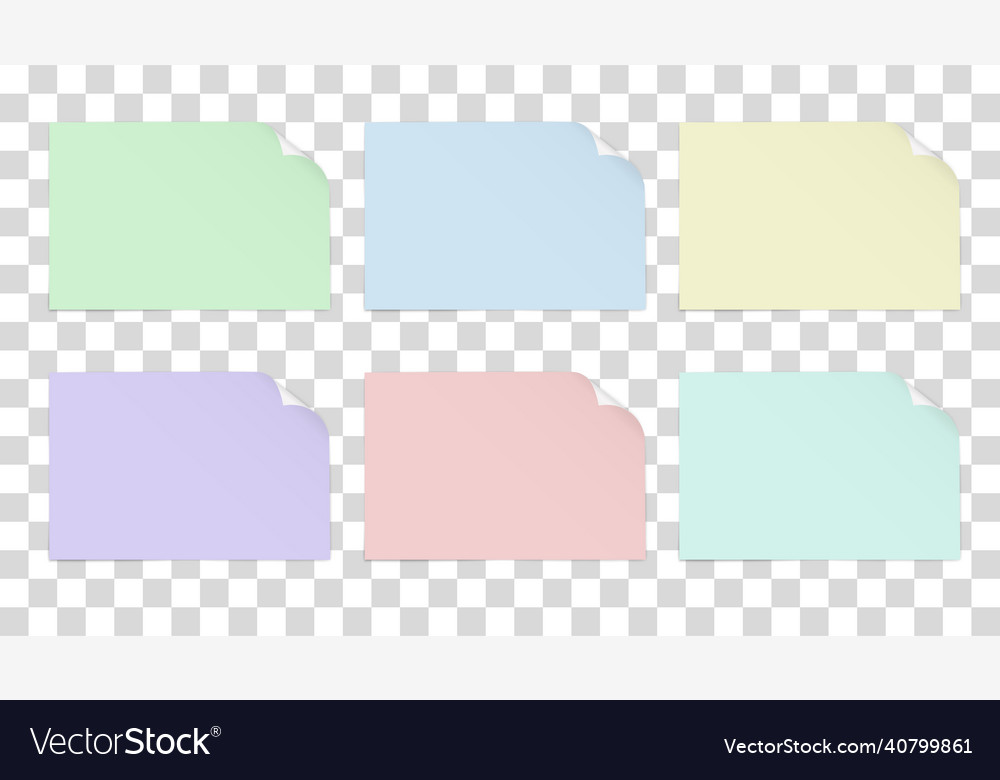 Sheets of paper different colors Royalty Free Vector Image