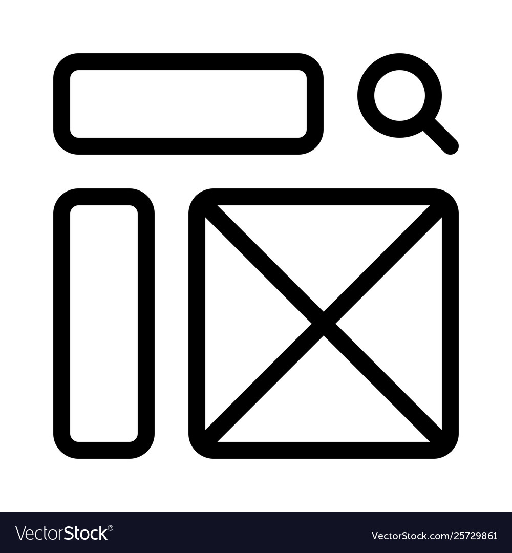 Sidebar dimensions in respect to cross frame vector image Sidebar dimensions in respect to cross frame