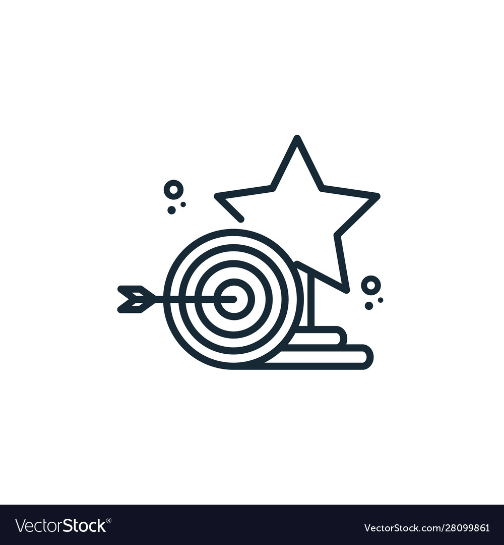Startup trophy with target line style icon