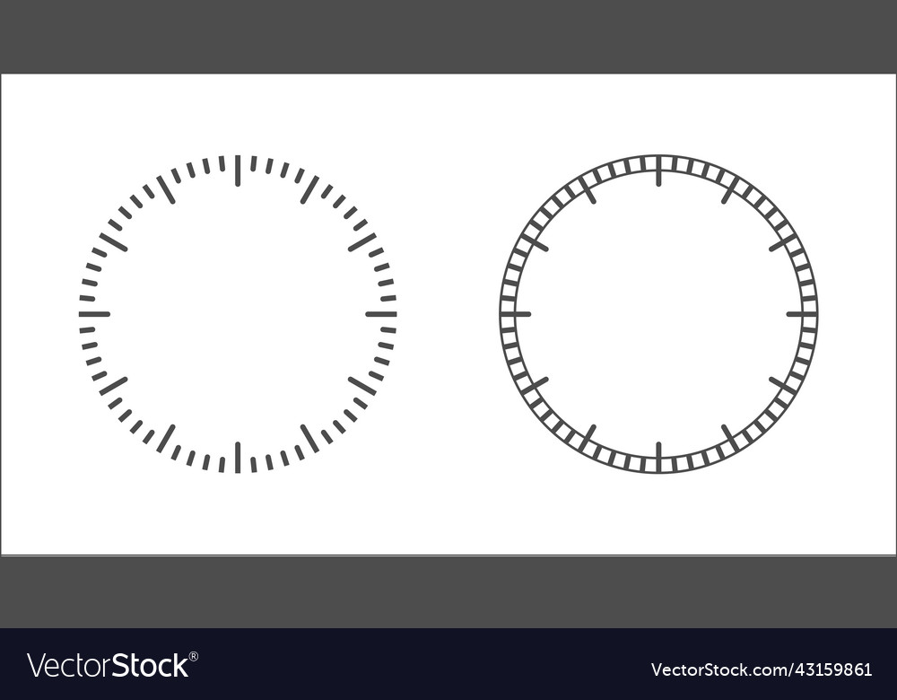 Template for a watch face stopwatch or timer