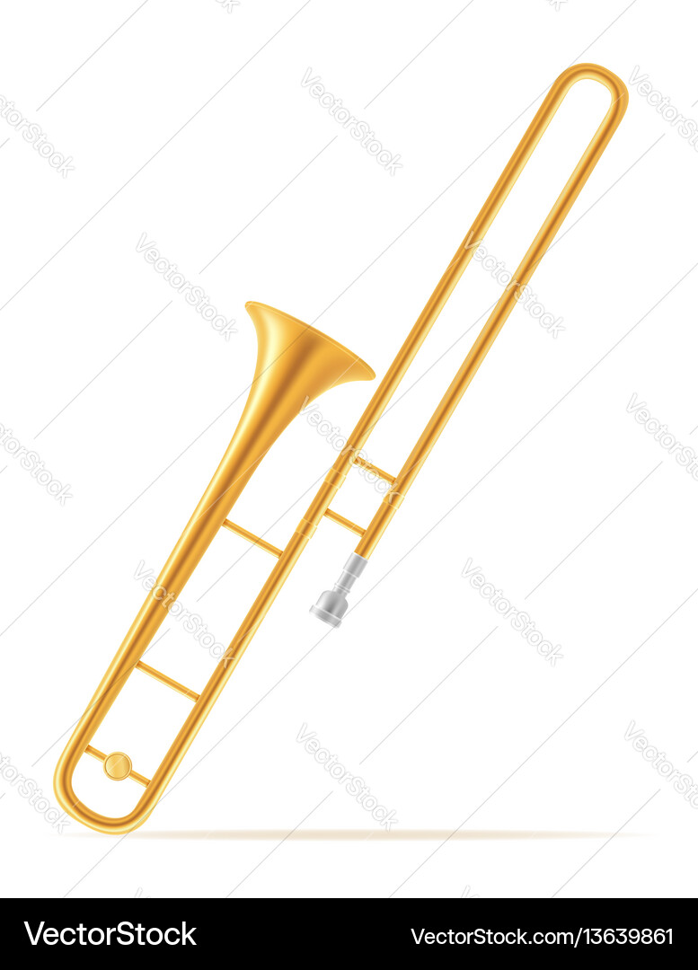 Trombone Wind Musical Instruments Stock Royalty Free Vector