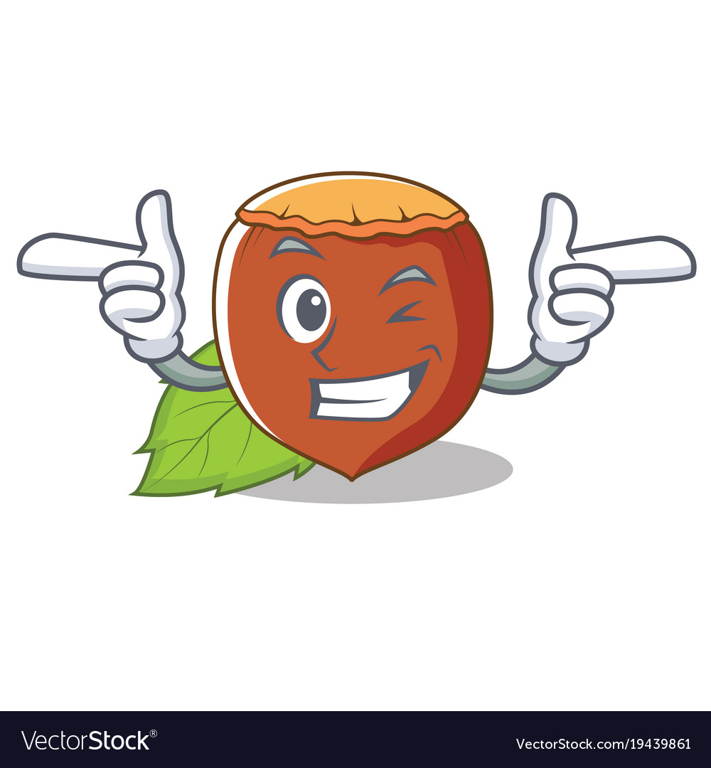 Wink hazelnut character cartoon style