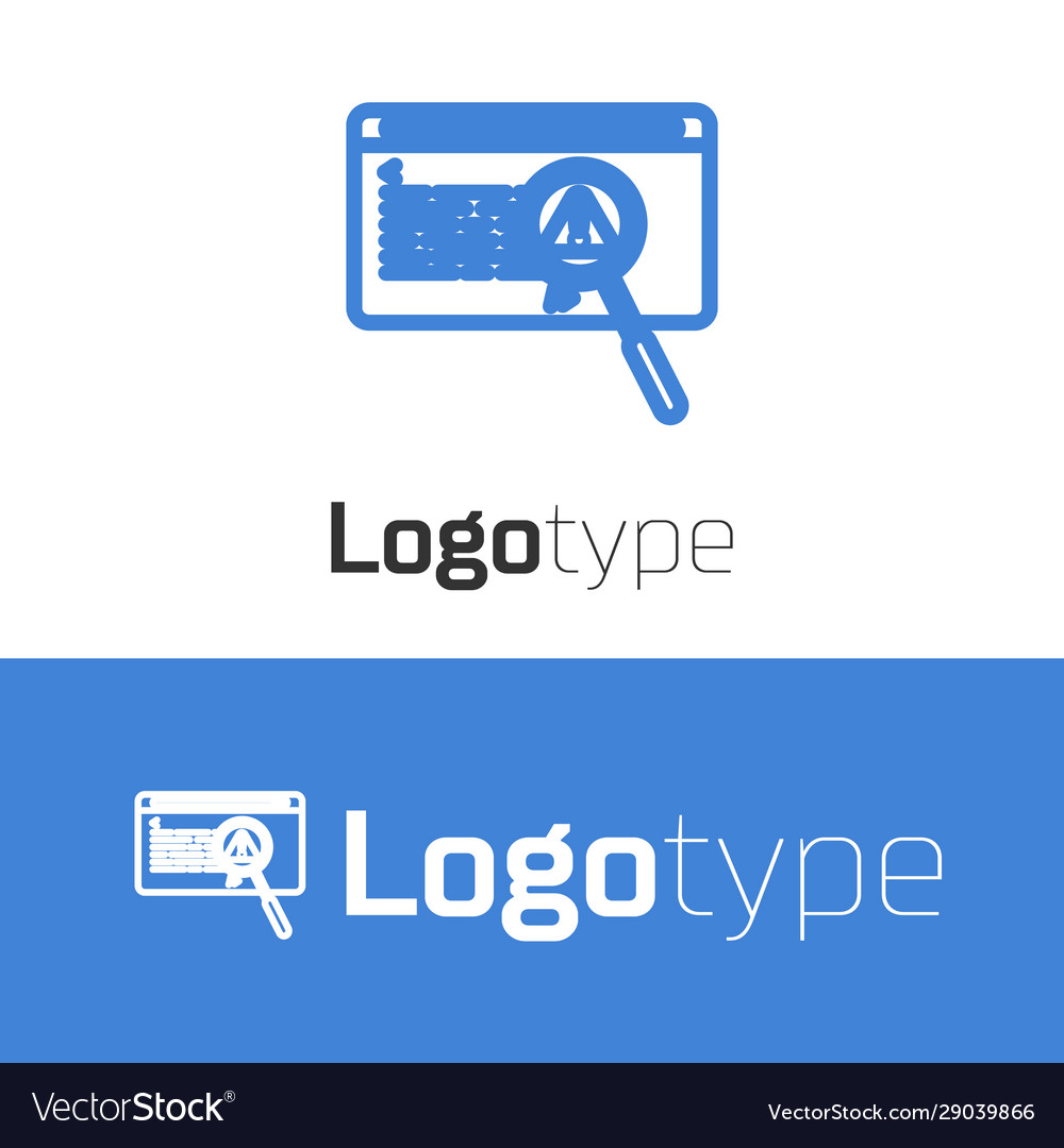 Blue line system bug concept icon isolated